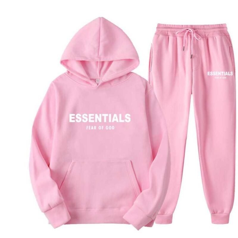 Essentials Hoodie Pink TrackSuit